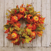 Fall Leaves - Berries & Pumpkins Wreath