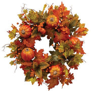 Fall Leaves - Berries & Pumpkins Wreath