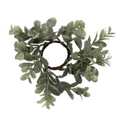 Frosted Boxwood Candle Ring