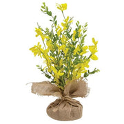 Yellow Tabletop Wildflowers with Burlap Base