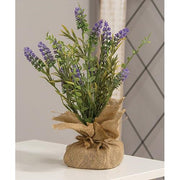 Purple Tabletop Wildflowers with Burlap Base