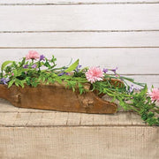 Pink Chrysanthemum & Iris Garland