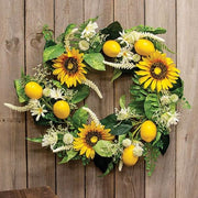Lemon Sunflower & Daisy Wreath