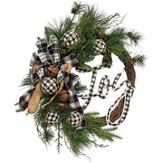 Buffalo Check Holiday Jingle Joy Wreath  (2 Count Assortment)