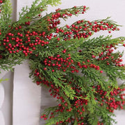 Merry Red Berries & Cedar Wreath - 24"