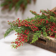 Merry Red Berries & Cedar Spray - 30"