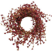 Burgundy Wildflower Candle Ring