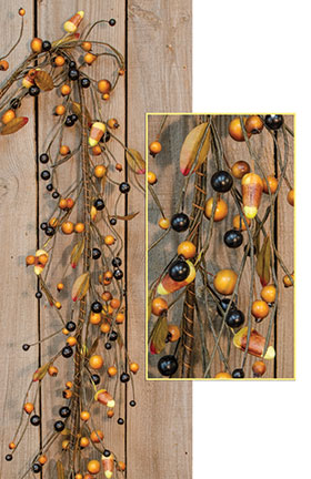 Heather & Corn Leaf Twig Garland, (6')