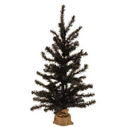 Black Tree with Burlap Base - 3ft