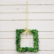 Preserved Boxwood Square Wreath - 10"