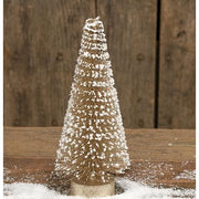Champaign White Glitter Tree - 8"