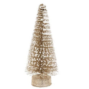 Champaign White Glitter Tree - 8"