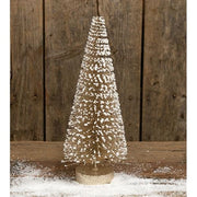 Champaign White Glitter Tree - 12"
