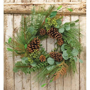 Lg Pine with Leaf Wreath - 22"