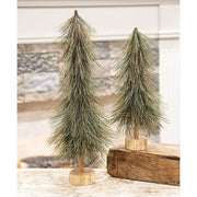 Sparkle Bottle Brush Pine Tree on Base - 15"