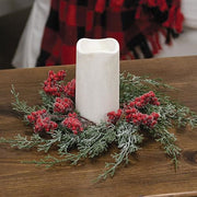 Graceful Cedar Berry Candle Ring - 3.5"