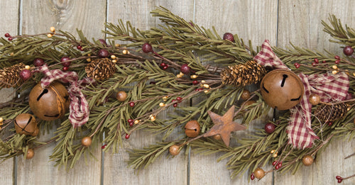 Rustic Holiday Pine Garland - 3 ft