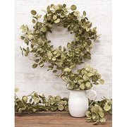 Foamy Silver Dollar Wreath - Sage - 20"