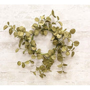 Foamy Silver Dollar Wreath - Sage - 16"