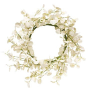 Foamy Silver Dollar Wreath - Cream - 20"