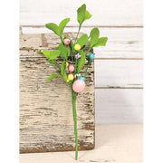 Easter Eggs & Herb Leaves Pick - 12"