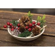 Mixed Pine - Berries - & Birch Holiday Bowl Filler