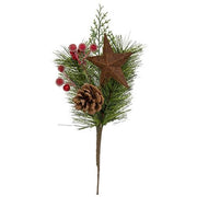 Brush Pine & Sugar Berry Pick with Rusty Star