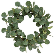 Snowy Silver Dollar Wreath - 16"