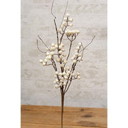 White Snowberry & Twig Spray