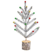 Snazzy Silver Tinsel Tree - 12"