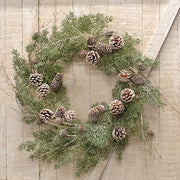 Birch Tipped Cedar Wreath - 24"