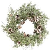 Birch Tipped Cedar Wreath - 24"