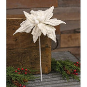 Small White Knit Poinsettia