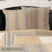 Farmer's Market Grain Sack Stripe Fabric Euro Sham Set of 2 26x26