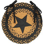 Black Star Braided Chair Pad