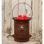 Rusty Jumbo Wax Melter with Punched Stars