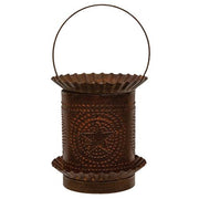 Rusty Jumbo Wax Melter with Punched Stars