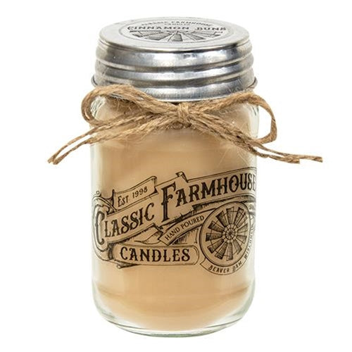 Cinnamon Buns Classic Farmhouse Mason Jar Candle - 14oz (Case of 12)