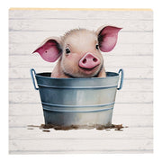 Baby Piggy in a Bucket Block