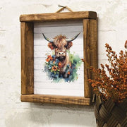 Fall Highland Portrait Framed Print