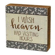 Visiting Hours Slat Box Sign