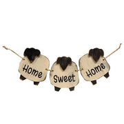 Distressed Wooden Home Sweet Home Sheep Garland