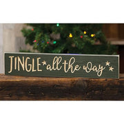 Jingle All the Way Engraved Sign - 3.5" x 18"