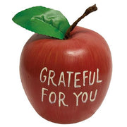 Grateful For You Engraved Resin Apple
