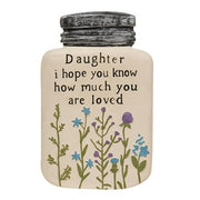 Daughter I Hope You Know How Much You Are Loved Resin Mason Jar