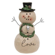 Love Resin Snowman with Wreath