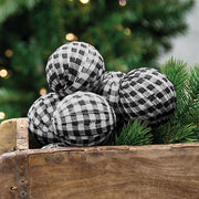 Black & White Buffalo Check Rag Balls (Set of 6)