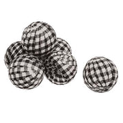 Black & White Buffalo Check Rag Balls (Set of 6)