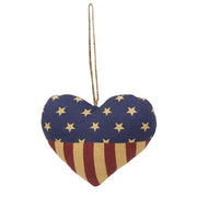 Patriotic Heart Fabric Ornament