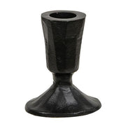 Short Carved Black Taper Holder - 3.25"